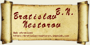 Bratislav Nestorov vizit kartica